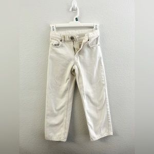 Zara girls wide leg jeans in cream. Girls size 8